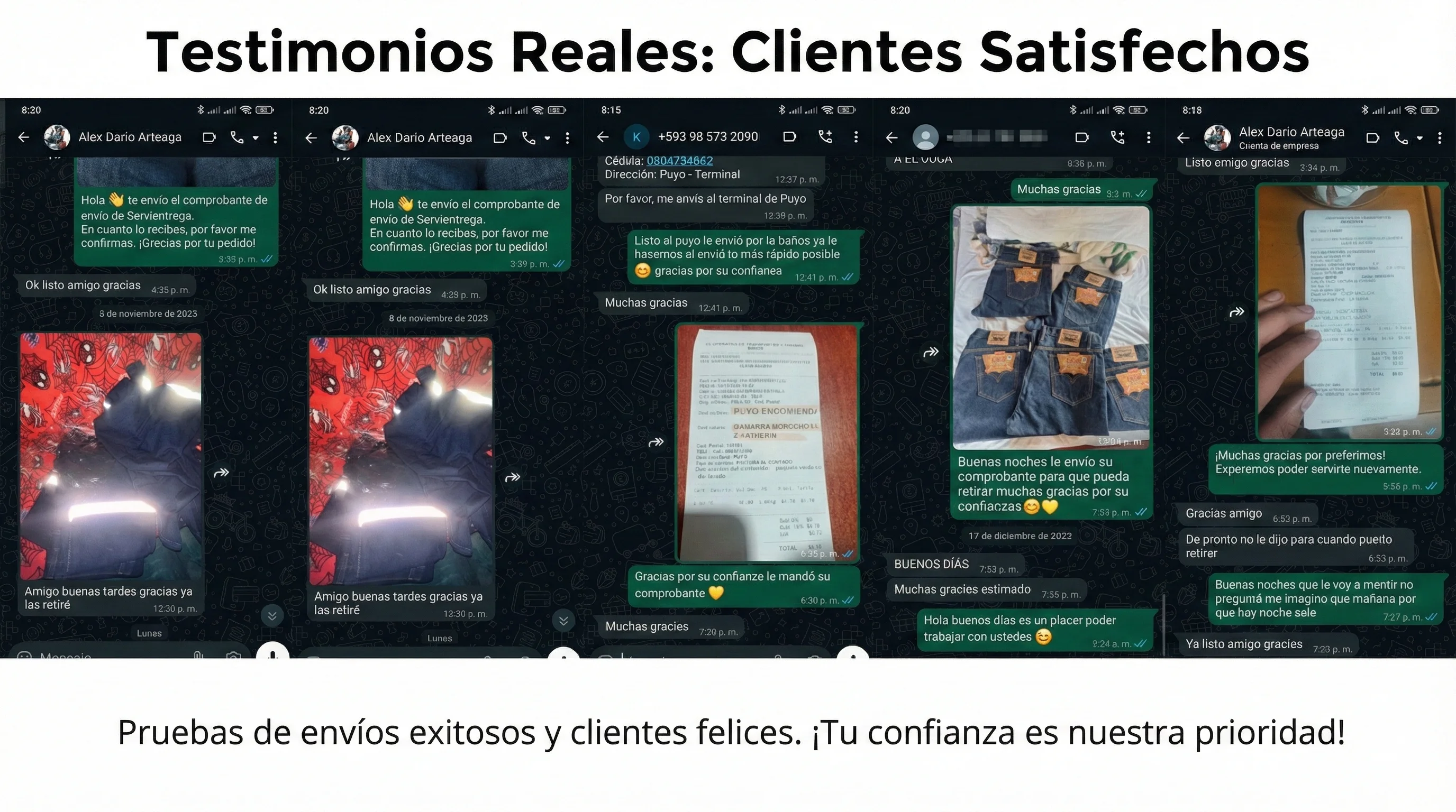 Clientes satisfechos de Textiles Pelileo