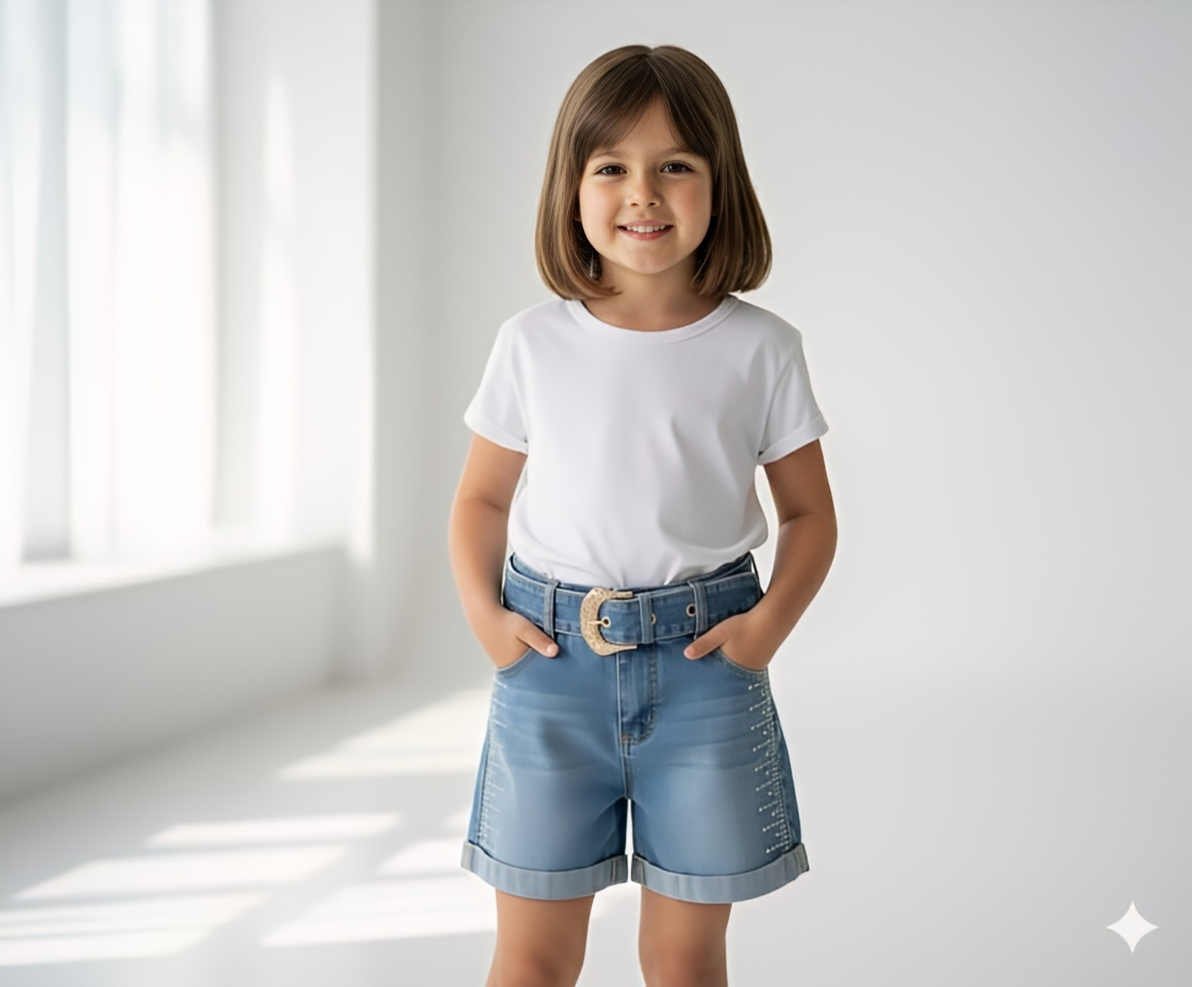Shorts de Niña modelo 1 - Textiles Pelileo